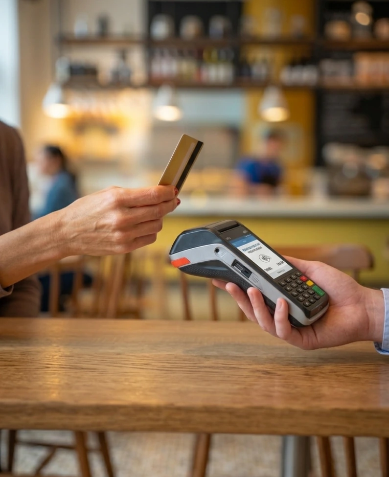 A customer holds a credit card